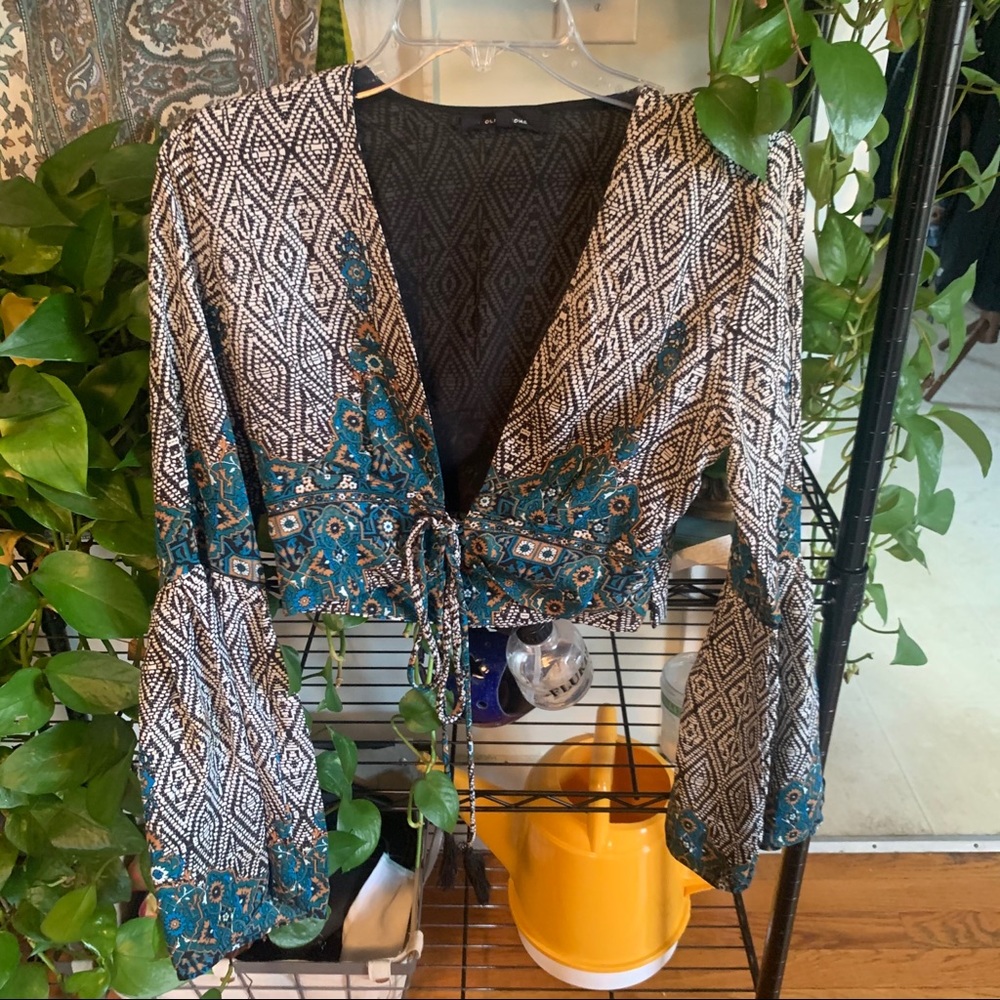 Printed Crop Blouse